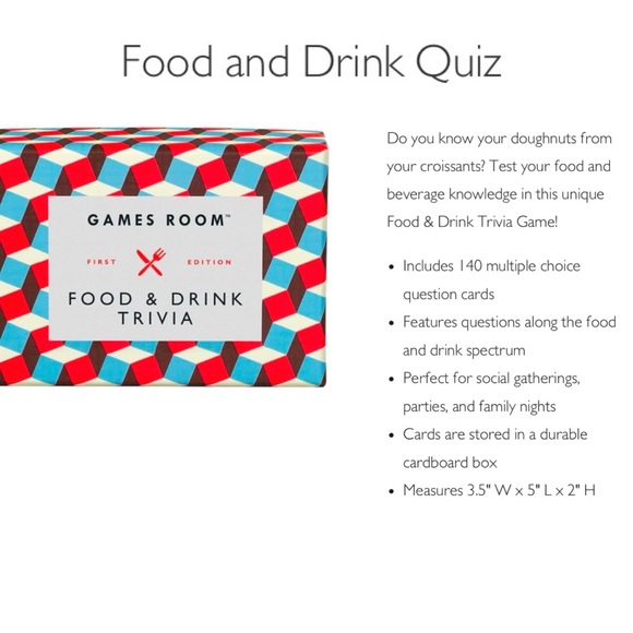 Food & Drink Quiz Game - Multicolor - Picture 1 of 6